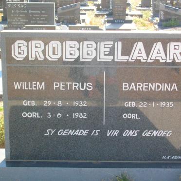 GROBBELAAR Willem Petrus 1932-1982 &amp; Barendina 1935-