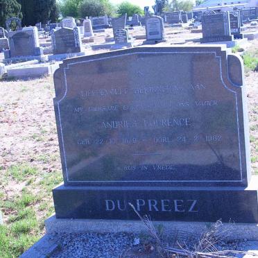 PREEZ Andries Lourence, du 1879-1962
