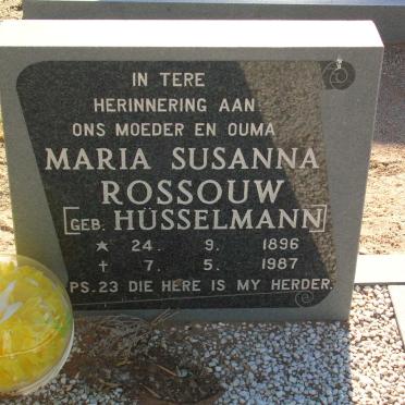 ROSSOUW Maria Susanna geb. HÜSSELMANN 1896-1987