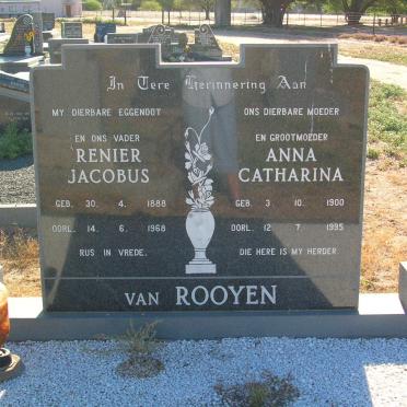 ROOYEN Renier Jacobus, van 1888-1968 &amp; Anna Catharina 1900-1995