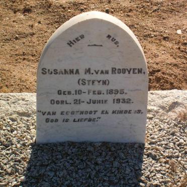 ROOYEN Susanna M., van nee STEYN 1895-1932