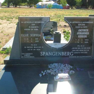 SPANGENBERG Jacobus Johannes Gideon 1913-2003 &amp; Elsie Sophia 1915-1999