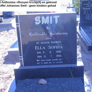 SMIT Ella Sophia geb. VAN DER MERWE 1906-1980