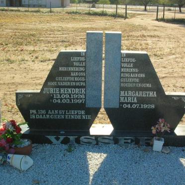 VISSER Jurie Hendrik 1926-1997 &amp; Margaretha Maria 1928-
