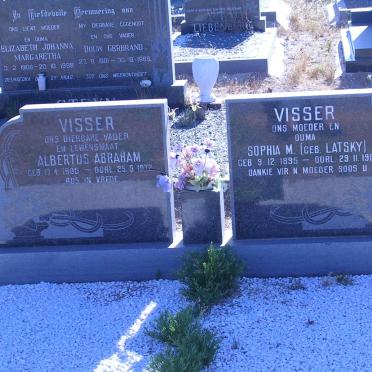 VISSER Albertus Abraham 1900-1972 &amp; Sophia M. LATSKY 1895-1981
