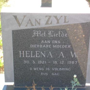 ZYL Helena A.W., van 1921-1987