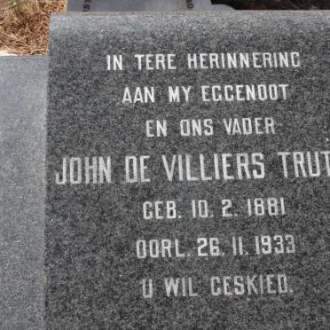TRUTER John De Villiers 1881-1933