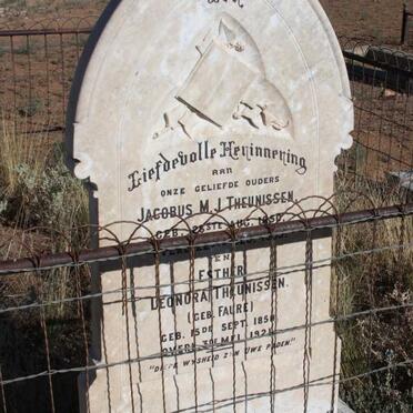 THEUNISSEN Jacobus M.J. 1850-1905 &amp; Esther Leonora FAURE 1850-1921 