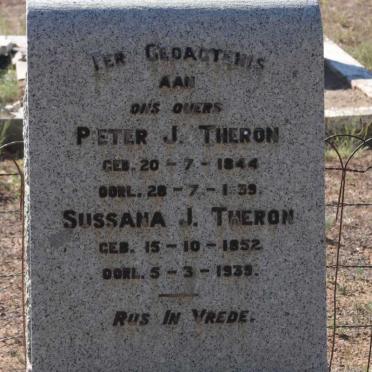 THERON Pieter J. 1844-1939 &amp; Sussana J. 1852-1939
