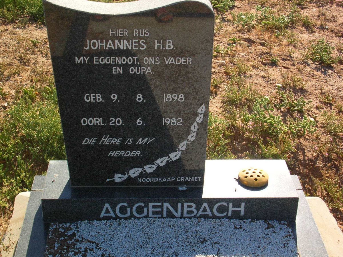 AGGENBACH Johannes H.B. 1898-1982