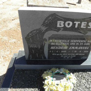 BOTES Hendrik Emmanuel 1889-1959