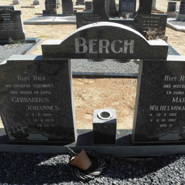 BERGH Gerhardus Johannes 1904-1978 &amp; Maria Wilhelmina 1910-1997