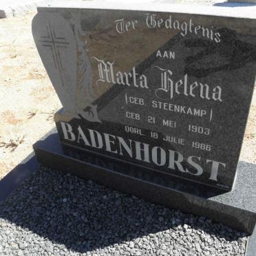 BADENHORST Marta Helena nee STEENKAMP 1903-1986