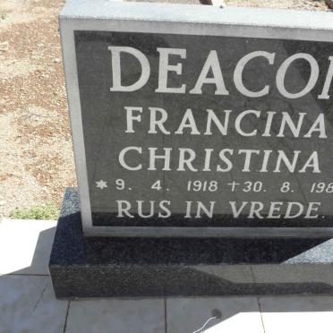DEACON Francina Christina 1918-1987