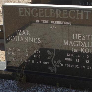 ENGELBRECHT Izak Johannes 1907-1985 &amp; Hester Magdalena De KOCK 1912-1996