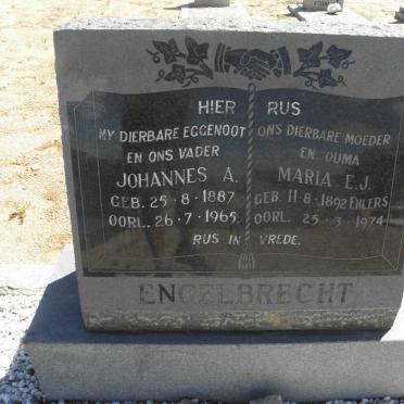 ENGELBRECHT Johannes A. 1887-1965 &amp; Maria E.J. EHLERS 1892-1974