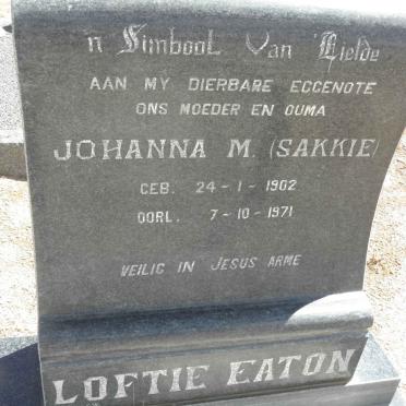 EATON Johanna M., Loftie 1902-1971