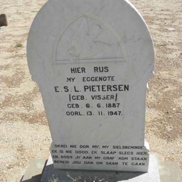 PIETERSEN E.S.L. nee VISSER 1887-1947