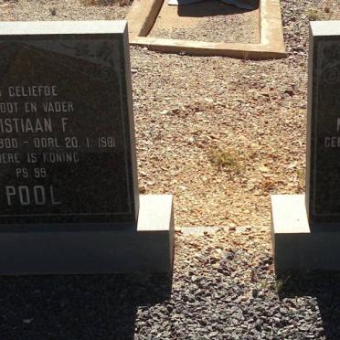 POOL Christiaan F. 1900-1981 &amp; Maria M. LIEBENBERG 1899-1976