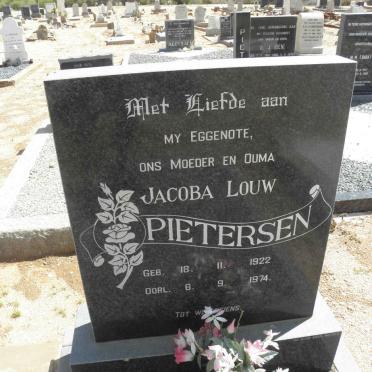 PIETERSEN Jacoba Louw 1922-1974