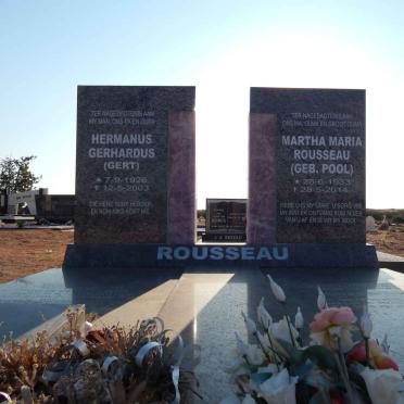 ROUSSEAU Hermanus Gerhardus 1926-2003 &amp; Martha Maria POOL 1933-2014