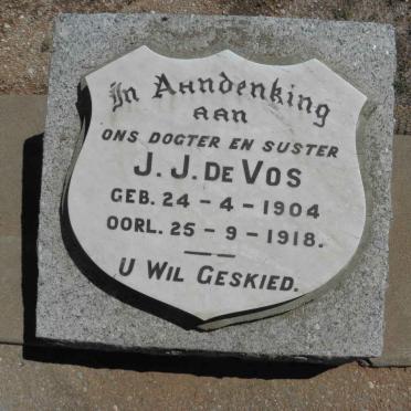 VOS J.J., de 1904-1918