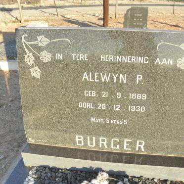 BURGER Alwyn P. 1889-1930
