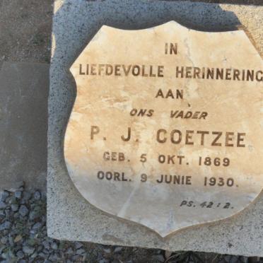 COETZEE P.J. 1869-1930