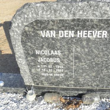 HEEVER Nicolaas Jacobus, van den 1915-2003