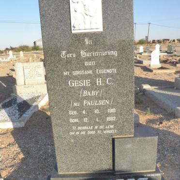 MOSTERT Gesie H.C. nee PAULSEN 1910-1982