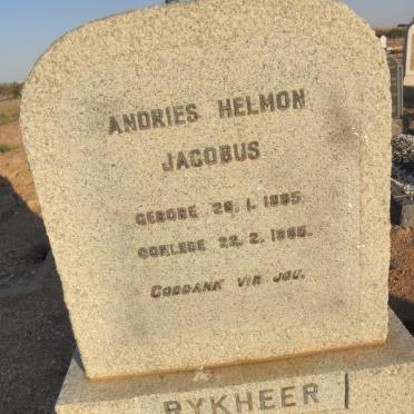 RYKHEER Andries Helmon Jacobus 1885-1965