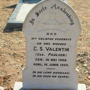 VALENTIN C.S. geb. PAULSEN 1908-1939