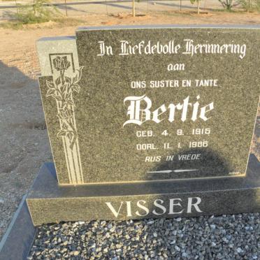 VISSER Bertie 1915-1986