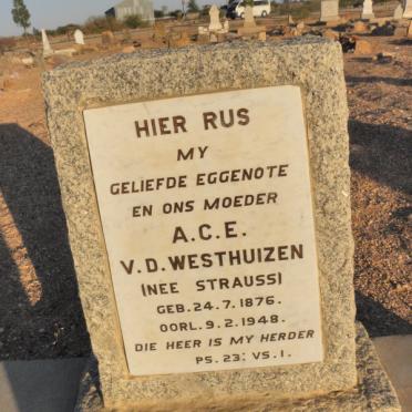 WESTHUIZEN A.C.E., v.d. nee STRAUSS 1876-1948