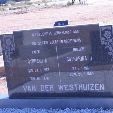 WESTHUIZEN Sybrand A., van der 1897-1980 &amp; Catharina J. 1901-1984