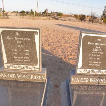 WESTHUIZEN Sas, van der 1922-1980 &amp; Lista NEL 1926-2010