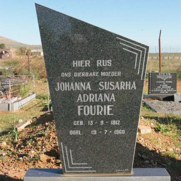 FOURIE Johanna Susarha Adriana 1912-1960