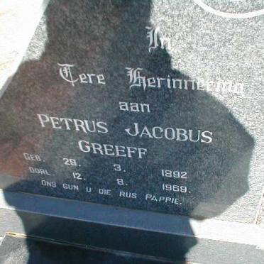 GREEFF Petrus Jacobus 1992-1969
