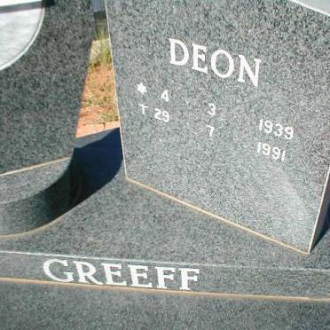 GREEFF Deon 1939-1991