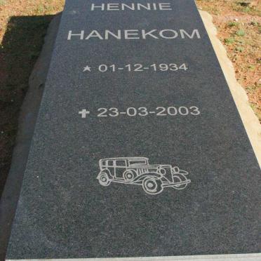 HANEKOM Hennie 1934-2003