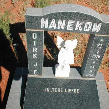 HANEKOM Dirk J. F. 1978-1978