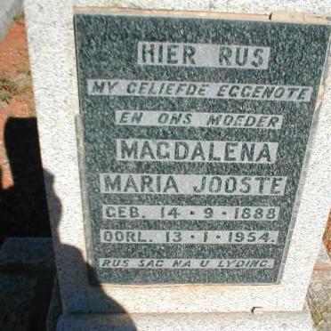 JOOSTE Magdalena Maria 1888-1954