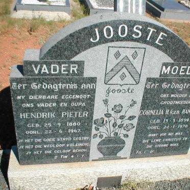 JOOSTE Hendrik Pieter 1880-1967 &amp; Cornelia H. HANEKOM 1894-1978