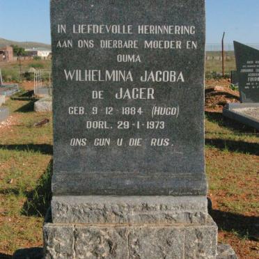 JAGER Wilhelmina Jacoba, de nee HUGO 1884-1973