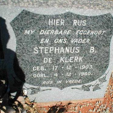 KLERK Stephanus B., de 1903-1960