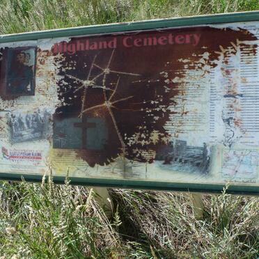 1. Overview Highland Cemetery Modderrivier