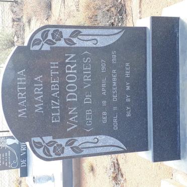 DOORN Martha Maria Elizabeth, van nee DE VRIES 1907-1985