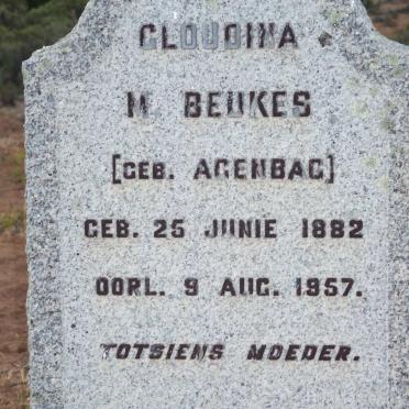 BEUKES Gloudina M. nee AGENBAG 1882-1957