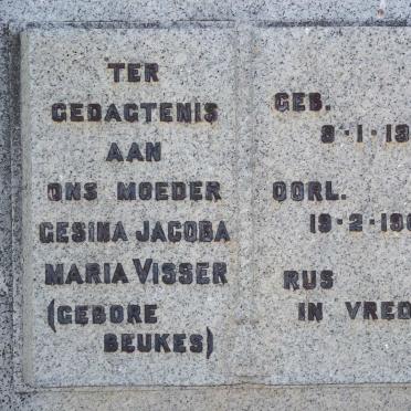 VISSER Gesina Jacoba Maria nee BEUKES 1901-1964