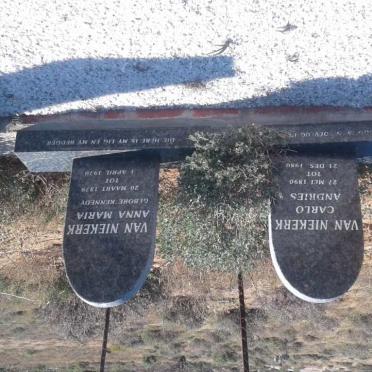 NIEKERK Carlo Andries 1890-1980 &amp; Anna Maria KENNEDY 1879-1970